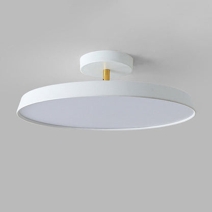 LUMINOA - Modern White LED Semi-Flush Ceiling Light