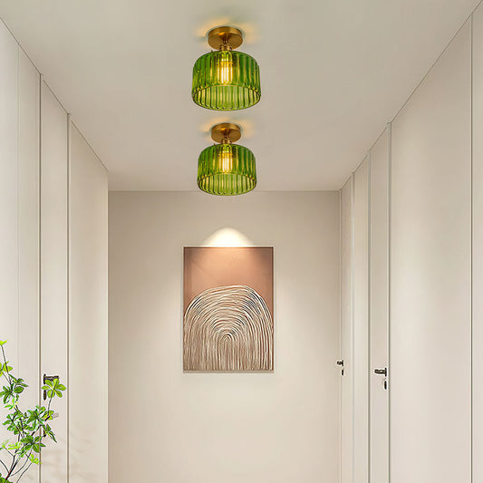 VERDANTIS - Classic Green Glass Ceiling Light
