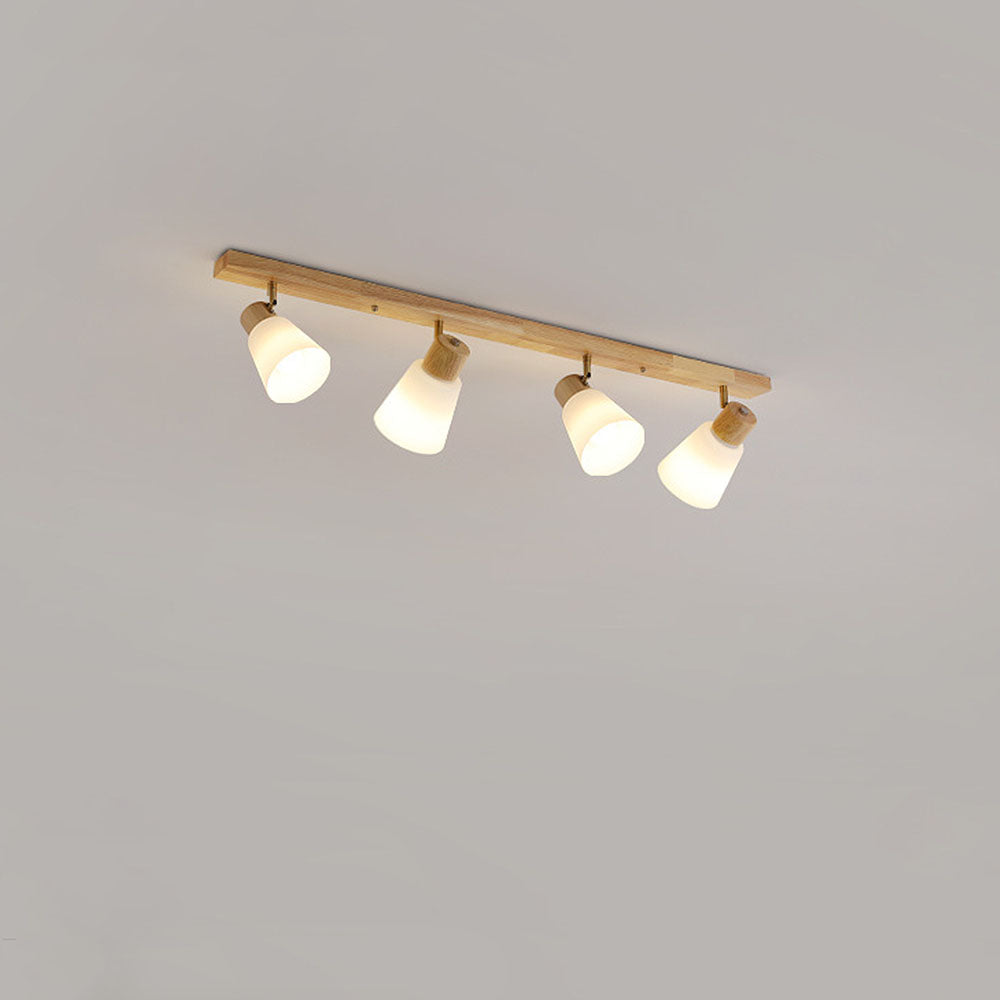 ILLUMIRAIL - Modern Rotatable Wood LED Track Light