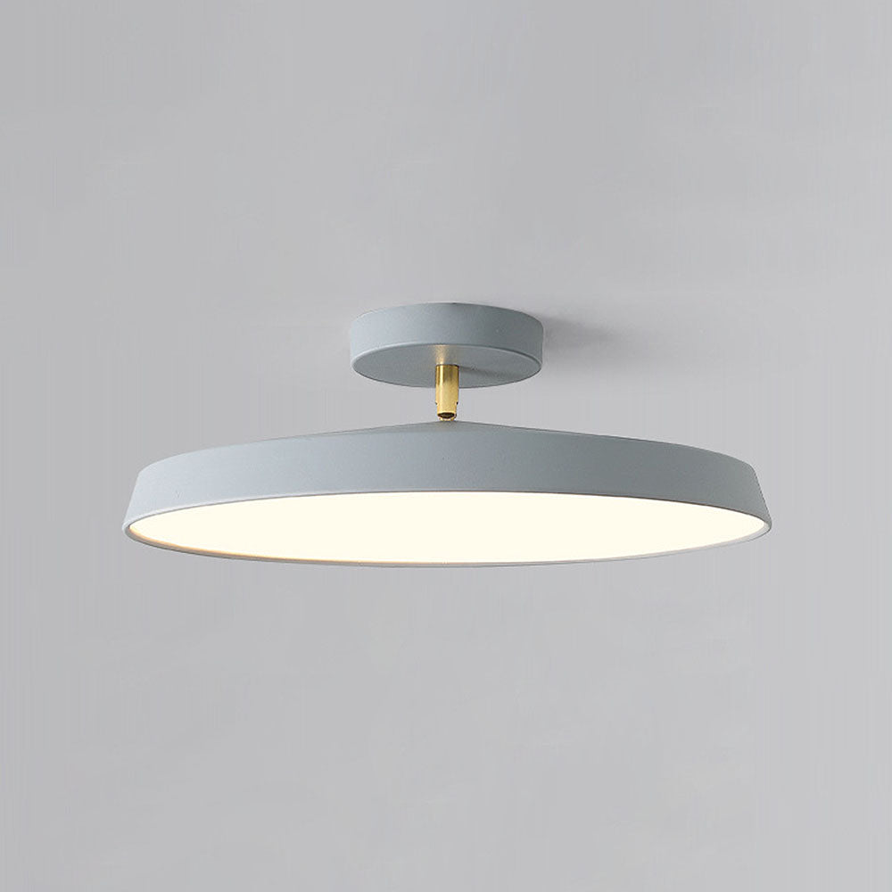 LUMINOA - Modern White LED Semi-Flush Ceiling Light