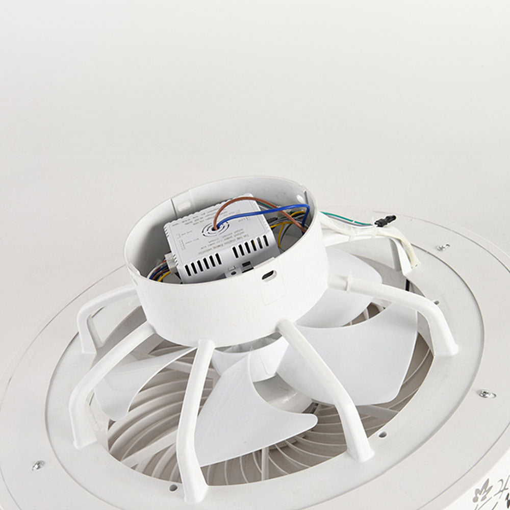 AEROWO - Sleek Round Ceiling Fan with LED Lights