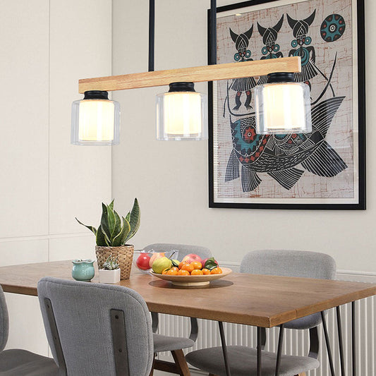 NORDIVA - Scandinavian Wooden Dining Table Pendant Light