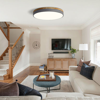 VIVARO - Contemporary Wood LED Ceiling Light
