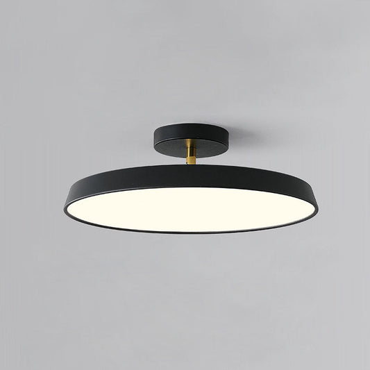 LUMINOA - Modern White LED Semi-Flush Ceiling Light
