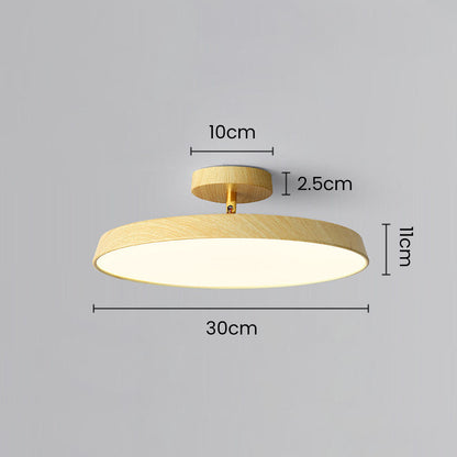 LUMINOA - Modern White LED Semi-Flush Ceiling Light
