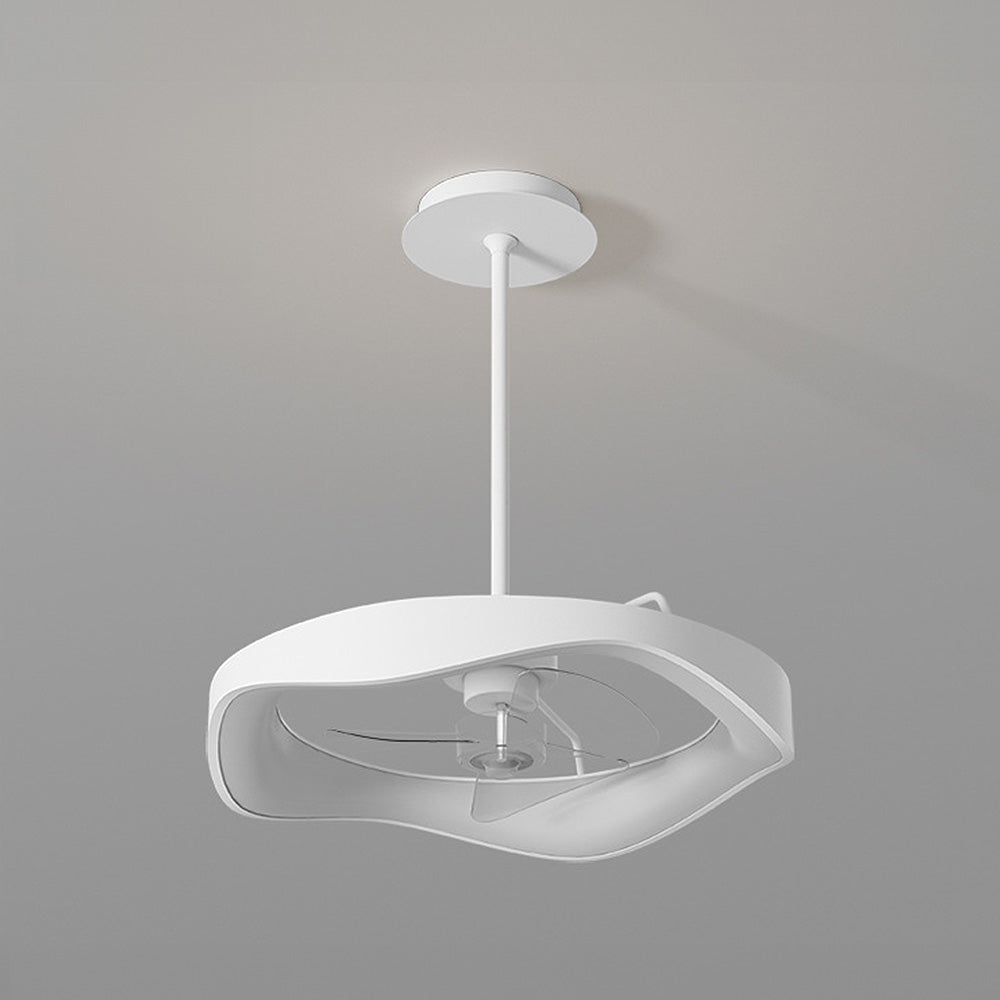 LUMIFAN - Modern White Iron Ceiling Fan Light