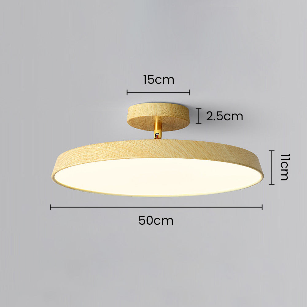 LUMINOA - Modern White LED Semi-Flush Ceiling Light