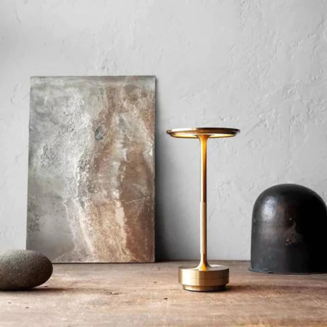 ASTERA - Stylish Iron Painted Rechargeable Table Lamp