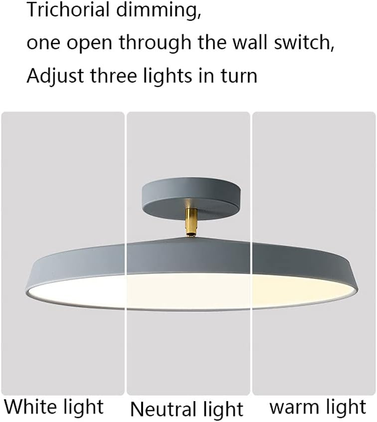LUMINOA - Modern White LED Semi-Flush Ceiling Light