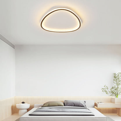 NOVOLOME - Sleek Black Oval LED Ceiling Light