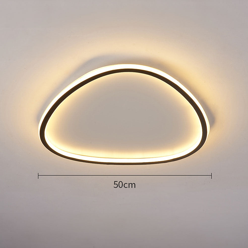 NOVOLOME - Sleek Black Oval LED Ceiling Light