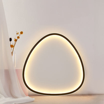 NOVOLOME - Sleek Black Oval LED Ceiling Light