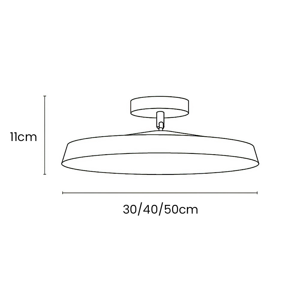 LUMINOA - Modern White LED Semi-Flush Ceiling Light