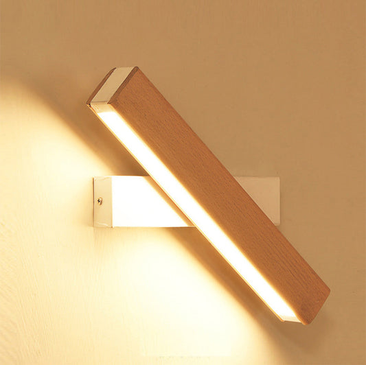NOSTOVA - Retro Houten Draaibare Wandlamp