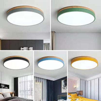 VIVARO - Contemporary Wood LED Ceiling Light