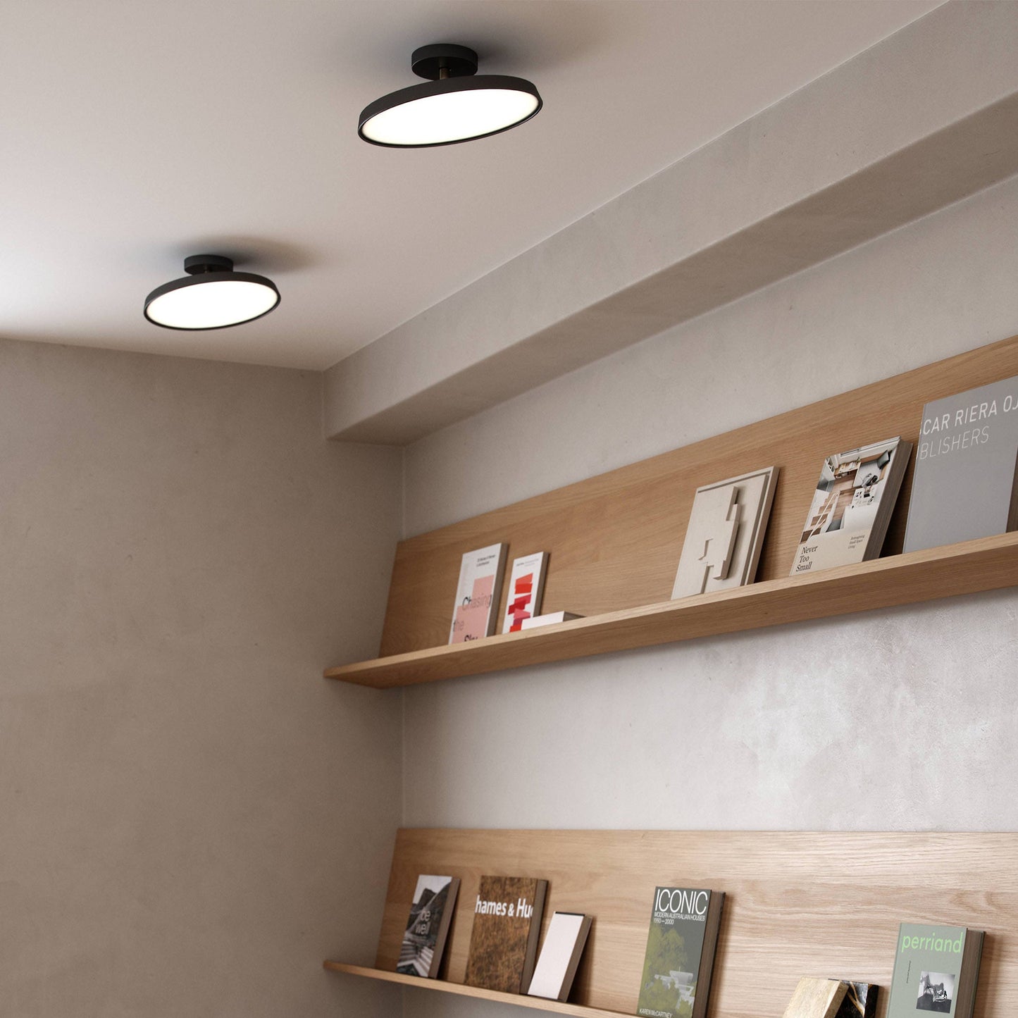 LUMINOA - Modern White LED Semi-Flush Ceiling Light
